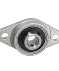 8Pcs Heavy Duty Pillow Block Bearings 8mm Bore Zinc Alloy Housing Rhombic Flange Self Aligning Industrial Equipment Parts Pro Build Quality Works For Motor Machinery Loads Reliable Daily Grind Support System Shop Setup Looks Rad Smooth Forever. single silver 8mm bore pillow block bearing with flange