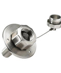 Heavy Duty All Metal RV City Water Inlet With Check Valve For Camper Motorhome Trailer And Marine Use Stainless Steel Water Fill Inlet Replacement Rugged RV Water Connection With Dust Cap, stainless steel inlet with cap