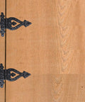 Heavy Duty Cast Iron T Strap Barn Door Hinges black on wooden gate