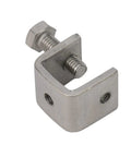 Stainless Steel C Clamps For Welding And DIY Woodworking Crafts 20mm Silver Metal Clamping Tools Heavy Duty Grip close-up of hardware