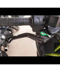 Adjustable Short Brake And Clutch Levers For Kawasaki Z900 Ninja 650 Z650 Ergonomic Anodized 6061 Aluminum motorcycle part in black.