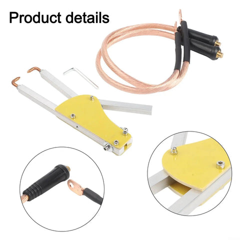 Compact Spot Weld Pliers For DIY Metal Repair, Adjustable Pressure Butt Welding Tongs with Quick Connect, 123mm Length