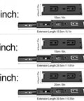 Full Extension Drawer Slides And Short Drawer Slides Guide Rail Hardware Set For Cupboard And Home Kitchen Steel 12cm 4in 6in 8in