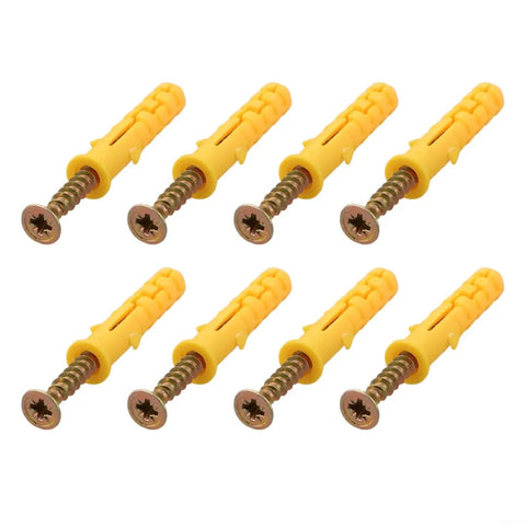 Best No Fuss Yellow Zinc Self Drilling Drywall Anchor And Screw Kit M6 M8 for wall mounts displayed in row