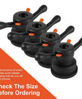 Professional Grade Wheel Balancer Quick Release Wing Nut And Pressure Cup Hub Shaft Nut Kit with 40Mm 38Mm 36Mm threads in black.