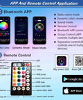 Bluetooth RGBW Starlight Headliner Kit With Dope App Remote Music Mode LED Fiber Optic Stars app interface and remote control