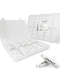 Indoor Low Voltage Butt Splice Connectors Kit 1000 Pcs Dry Bean-Style Terminals For AWG 22-26 shown in open case