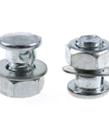 Close-up of 4 Pack Cable Anchor Bolts For Bicycle Brake Cables Cantilever Regulator Clamps With Nuts And Washers Durable Iron Alloy