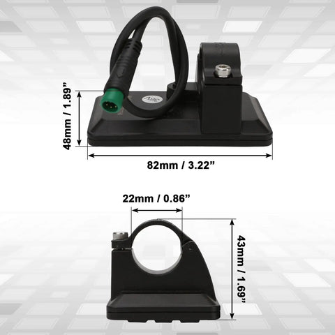 Five Pin LCD Color Display Controller For Electric Bikes And Scooters, Plug And Play Setup, Compatible With 24V 36V 48V Systems, Wireless Speedometer And Odometer Monitor, Waterproof Connector, Easy Install E Bike Control Panel