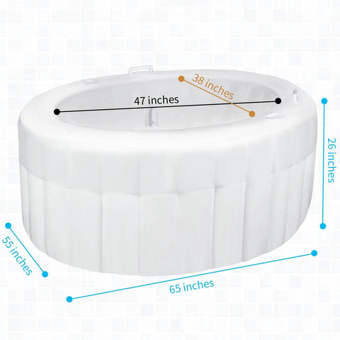Home Water Birth Pool With Liner, Inflatable Labor Tub For Safe Labor At Home, 65 L x 55 W x 26 H, White PVC Birthing Pool For Labor.