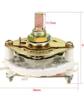 Band Selector Rotary Switch 2 Pole 3 Position With Knob And Mounting Nut 8 Pin 1 Deck Panel Mount For Electronics DIY Projects
