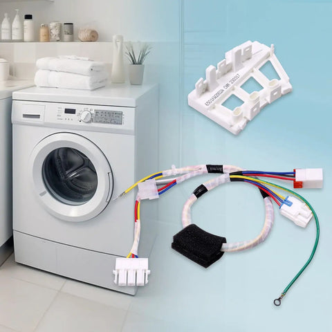 Washing Machine Multi Wire Motor Harness And Rotor Position Sensor Assembly Replacement For LG And Kenmore Washers 6877ER1016F And 6501KW2002A, Plug N Play Install, Durable Wiring Harness, Reliable Performance. Washer wiring harness and rotor sensor assembly with connectors