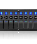 Eight Gang Waterproof Marine Boat Switch Panel With Eight Circuit Breakers 12V 24V On Off Blue LED Rocker Switch Panel