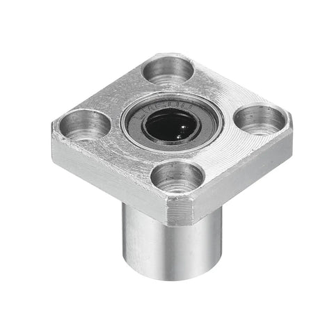 LMK6UU Linear Ball Bearings Deliver Rock Solid Precision With A 6Mm Bore And 12Mm Od Spec Featuring Square Flange Chromium Steel, view of bearing unit.