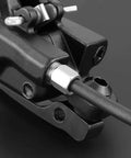 Top Tier Stainless Steel Brake Hose Fitting Bolts For Mountain Bike That Resist Rust And Provide Stable High Pressure Stopping Power So You Can Ride Hard Without Worrying About Safety Or Maintenance Hassles, close-up installed on brake hose