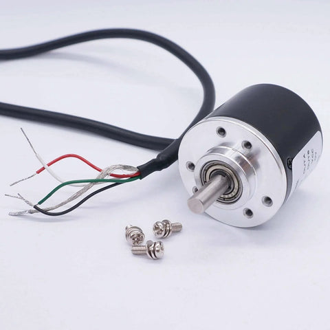 Incremental Rotary Encoder 600PPR Optical AB Two-Phase Quadrature Output, 6mm Shaft, DC 5 To 24V, with connecting wires