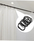 Oval Shower Curtain Hooks Set Of 12 For Bathroom No Rust Rings With Snap Closure And Smooth Glide Decorative Hanging Clips