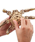 Hexapod Explorer Model Kit 3D Puzzle Walking Robot wooden 6-legged crawler with hands turning gear