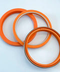 Hydraulic Seal Kit Matches Caterpillar E110B Excavator Boom Cylinder Repair Set 099-5401 orange rubber rings