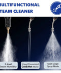 No Sweat High Pressure Steam Cleaner 1700W With Ready In Just 20 Seconds For Kitchen Countertops and Bathroom Tiles showcasing multifunctional steam nozzle options.