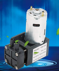 Mini Oil Free Vacuum Pump 24V DC -85 KPa Vacuum 40 Lpm Flow Oilless Design In Silver And Black For Industrial Use