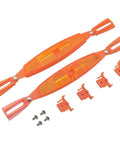 Orange Mountain Bike Reflector Set With Spoke Light And Tail Light Includes Screws Weatherproof Reflective Plastic Safety Gear