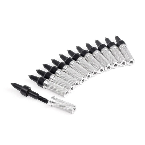 12 Pack Pro Grade Aluminum Arrow Inserts For ID 7.6mm Carbon Arrows And Crossbow Tips, 8-32 Thread, 22mm Length, 10 Grain Per Insert