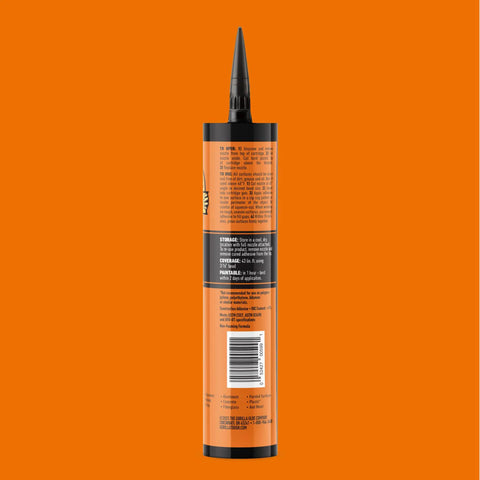 Ultimate Heavy Duty Construction Adhesive 9 Oz Cartridge White 100 Percent Waterproof Instant Grab Paintable Indoor And Outdoor Use For Demanding Repairs, rear view