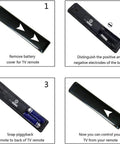 Universal Smart TV Remote Replacement For 2015 To 2024 Models With Quick Netflix And Prime Video Shortcuts battery installation steps