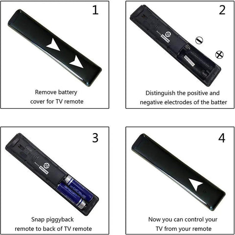 Universal Smart TV Remote Replacement For 2015 To 2024 Models With Quick Netflix And Prime Video Shortcuts battery installation steps