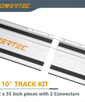 Badass 110 Inch Track Saw Guide Rail Extension Kit With Two 55 Inch Aluminum Extrusion Rails Dual Quick Release Mounting Clamps And Seamless Track Connectors Tailored For Makita Or Festool Shop Rats featuring aluminum extrusions and connectors.