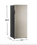 10 Cu Ft Upright Convertible Fridge Freezer With Reversible Door Removable Glass Shelves Adjustable Controls Platinum Finish