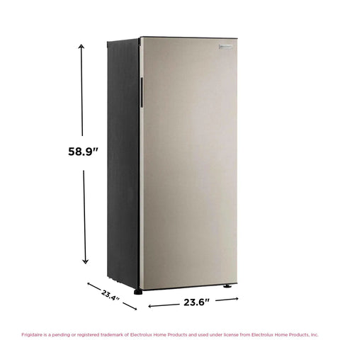 10 Cu Ft Upright Convertible Fridge Freezer With Reversible Door Removable Glass Shelves Adjustable Controls Platinum Finish