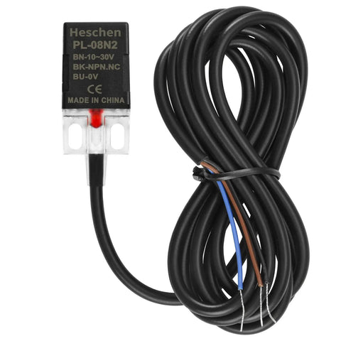 Square Inductive Proximity Sensor Switch PL08N2 8mm Detection Distance NPN NC 3 Wire Non Shield Type with cable