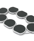 Expandable Lazy Susan Turntable in dark gray full set for rectangular tables with heat-resistant non-slip trays.
