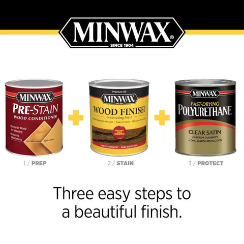 Premium Oil Based Wood Stain Early American Quick Drying Interior Cabinet Furniture Finish Gallon Size with pre-stain and protective coat.