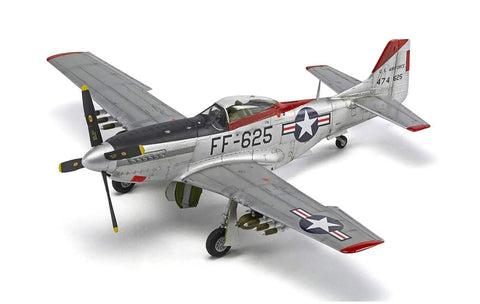 F 51D Mustang Model Kit 1 48 Scale Plastic Airplane For Adults And Kids Skill Level 3 WW2 Fighter Aircraft Model With Realistic Detail And Easy Build For Beginners And Hobbyists displayed on a white background.