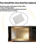 Microwave interior showing when to replace mica sheet with Five Pack Waveguide Covers For Microwave Mica Sheets 150 X 120mm Heat Insulation Board