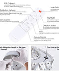Remote control features for Dope Modern Crystal Chandelier With Two Ring Pendant Lighting Dimmable LED Ceiling Light