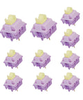 Ultra Smooth High Sensitivity Trans Momentary Mechanical Shaft For Mechanical Keyboards With Lubricated Switches 5Pin MX Style Axis Dustproof Linear Switches In Pink Purple 110Pcs For Quiet Fast And Responsive Keypresses