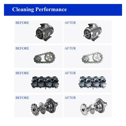 Heavy Duty 38L Ultrasonic Cleaner 720W For DPF Engine Block Pistons Degreasing Rust Removal Hardware Metal Parts Ultrasound Bath Cleaning Machine