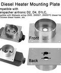 Heavy Duty Diesel Heater Turret Mounting Plate For Air Top 2000 Series And Airtronic D2 D4 shown with front and back views