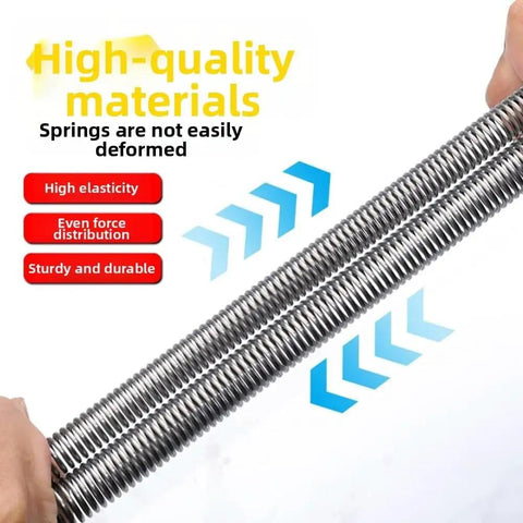 Complete Stainless Steel Threading Kit For Electrical Installations With Two Size Options 0.15mm X 1.2mm X 23cm And 0.15mm X 1.48mm X 24cm Heavy Duty Conduit Threader For DIY Wiring Projects, stainless steel spring threader