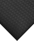 Built Different And Tough As Nails Anti Fatigue Mat With Heavy Duty Diamond Texture, black closed cell foam, measuring three by five feet.