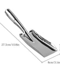 Stainless Steel Garden Trowel Hand Shovel For Planting, Transplanting, And Weeding with ergonomic handle and dimensions