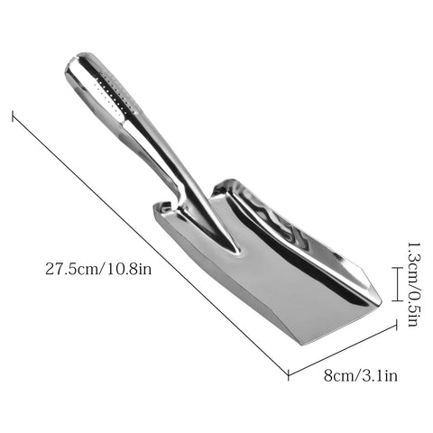 Stainless Steel Garden Trowel Hand Shovel For Planting, Transplanting, And Weeding with ergonomic handle and dimensions