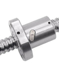 Close-up of SFU1605 Ball Screw With End Machined Flange Single Ballnut BK BF12 Support for CNC linear motion, steel build