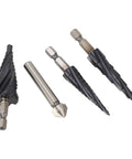 Rock Solid M35 Cobalt Step Drill Bit Set With 4 Flute Spiral Design For Metal Wood Plastic Hole Drilling Including Multi Size Tools And Standard Bits To Make Tough Cuts Easy Without Heating Up Or Breaking Down, set of drill bits