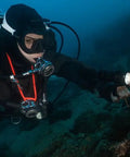 Diver using Beast-Mode 15000 Lumen Scuba Dive Light With Type-C Rechargeable, Six XHP50 LEDs, 100 Degree Beam Angle, IPX8 Waterproof