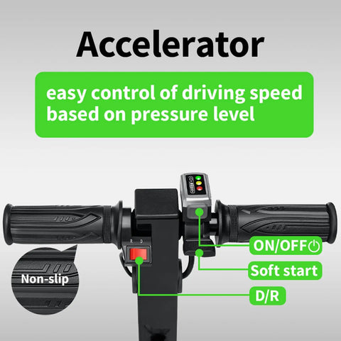 Heavy-Duty Electric Trailer Dolly With Powerful 850W Motor Moves Up To 3600 Lbs accelerator control panel with non-slip grip
